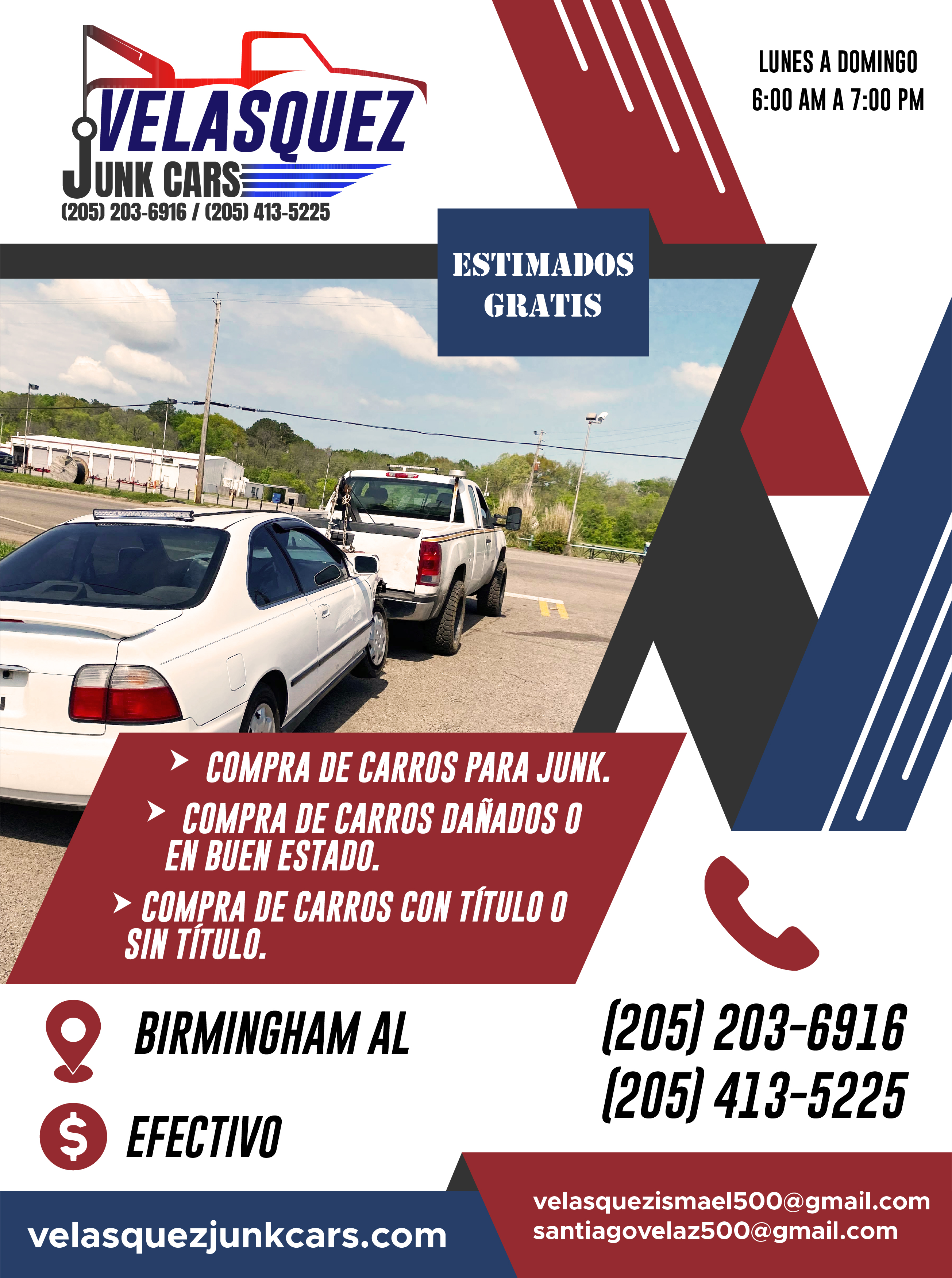 Velasquez Junk Cars Junk Car Buyer Bessemer AL 35020